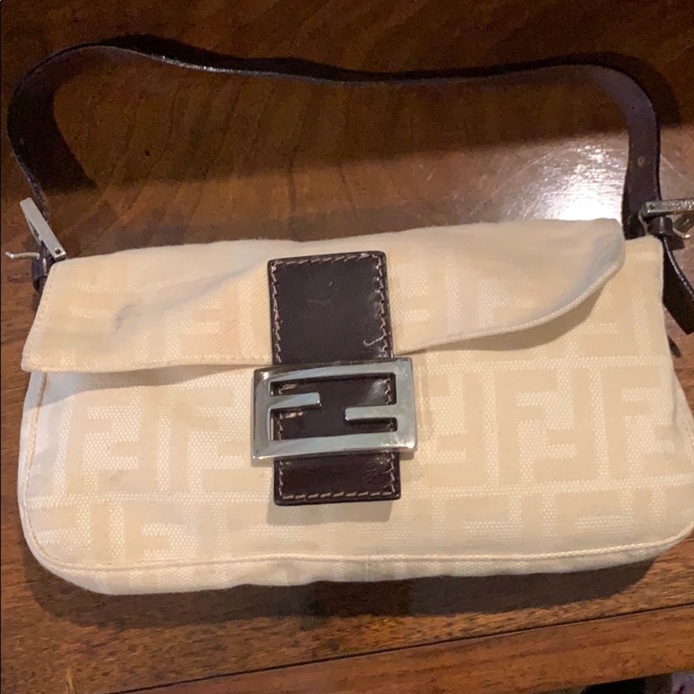 Fendi Linen baguette bag